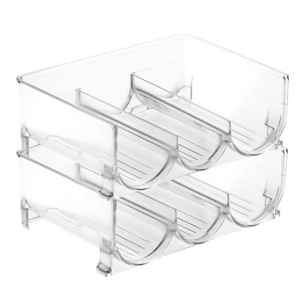 mDesign Plastic Water Bottle Storage Organizer, 2 Pack - Clear | Target