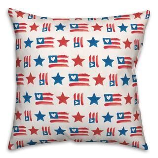 Flags & Stars Pattern Throw Pillow | Michaels | Michaels Stores