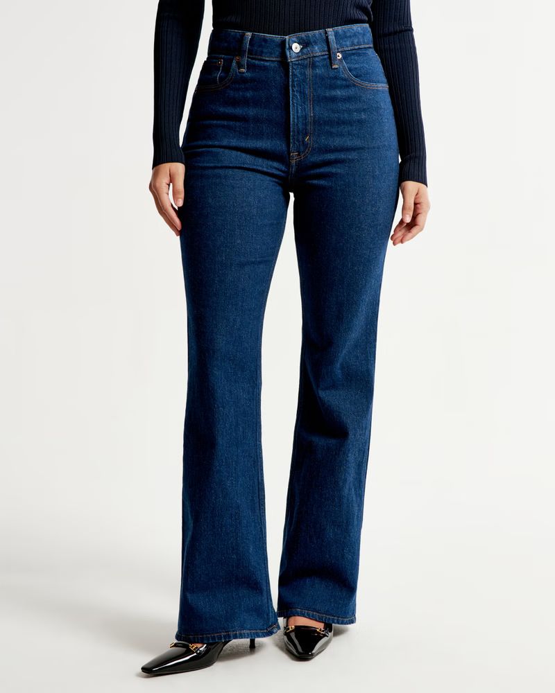 Women's Curve Love High Rise Vintage Flare Jean | Women's Bottoms | Abercrombie.com | Abercrombie & Fitch (US)