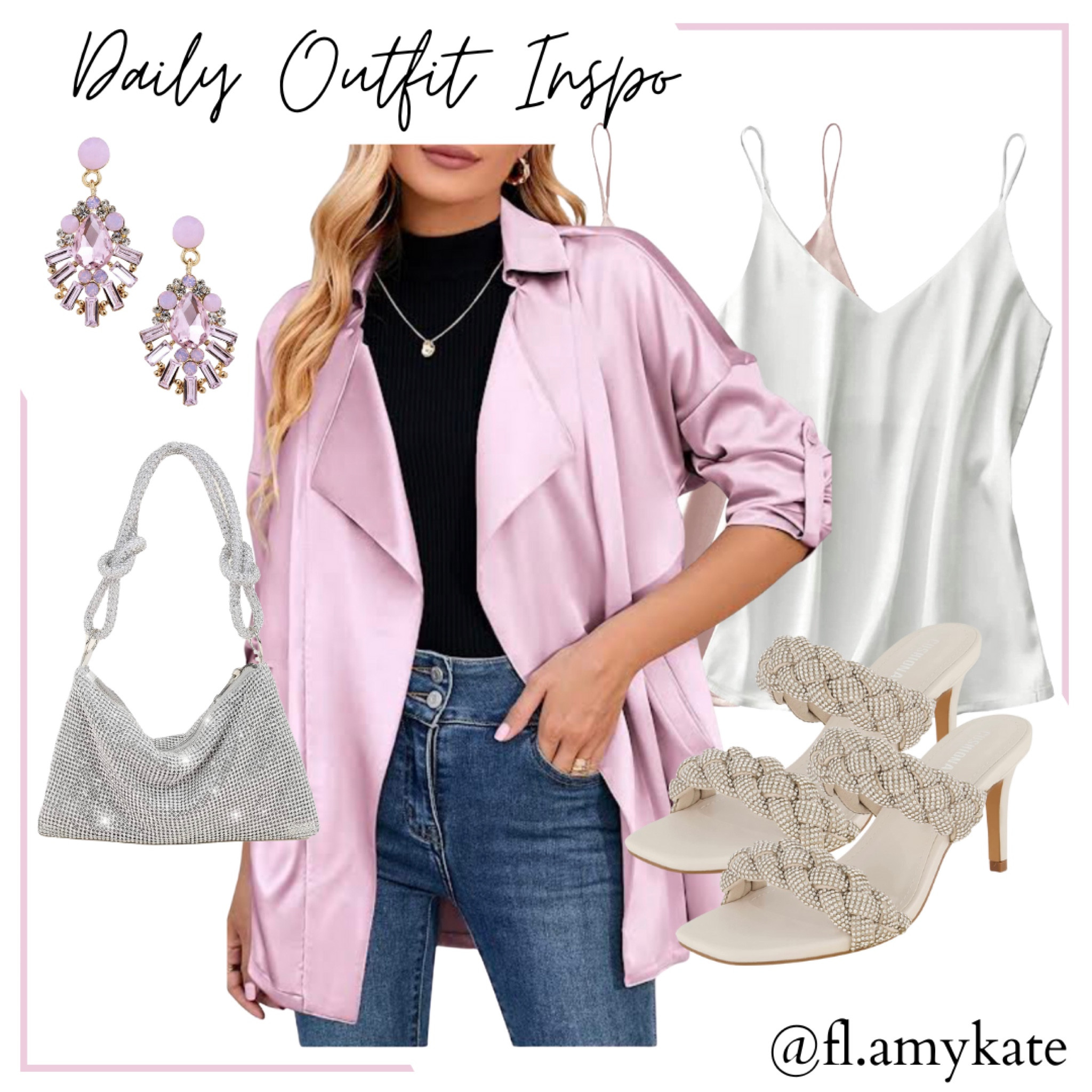 Amazon pink satin blazer. Valentine’s outfit inspo.

#LTKFind #LTKstyletip #LTKunder50