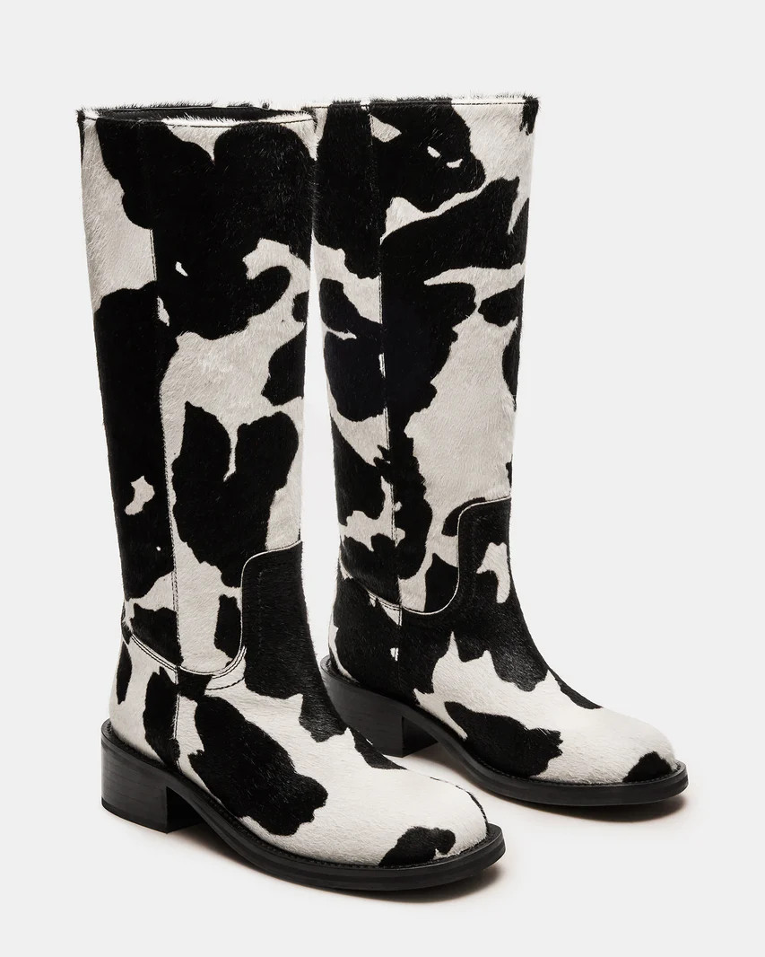 Riggs Black Cow Print | Steve Madden (US)