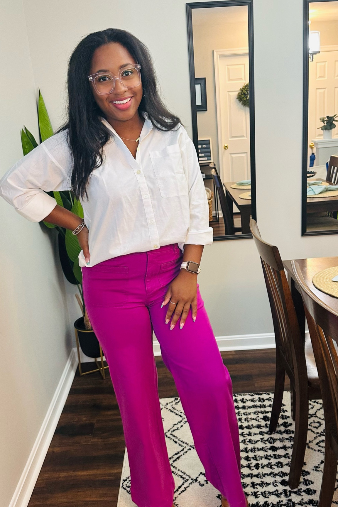 Teacher Outfit #2 ✏️ These pants feel like butter and the oversized shirt makes me feel like a real adult!  Size down in both! Shirt: Small and Pants: 4
Teachers save 15% at #Loft until August 20th!

#LTKsalealert #LTKBacktoSchool