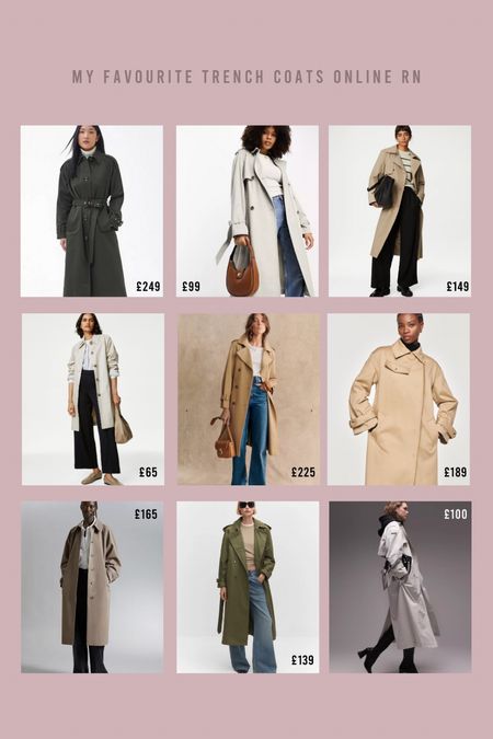 My favourite trench coats online right now from mango, asos, Sezane, arket, TOPSHOP, Barbour, M&S and some others too 🧥 

#LTKSeasonal #LTKstyletip #LTKeurope