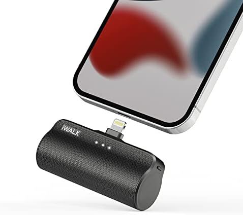 iWALK Mini Portable Charger for iPhone with Built in Cable[Upgraded], 3350mAh Ultra-Compact Power... | Amazon (US)