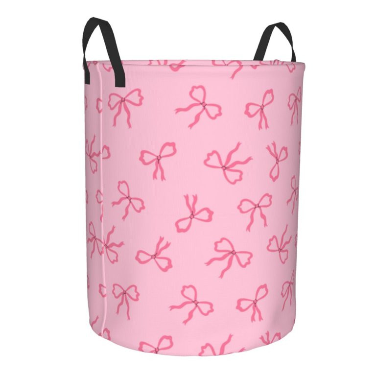 Cauagu Pink Bows for Laundry Basket,Collapsible Organizer Basket for Storage Bin Toy Bins Gift Ba... | Walmart (US)
