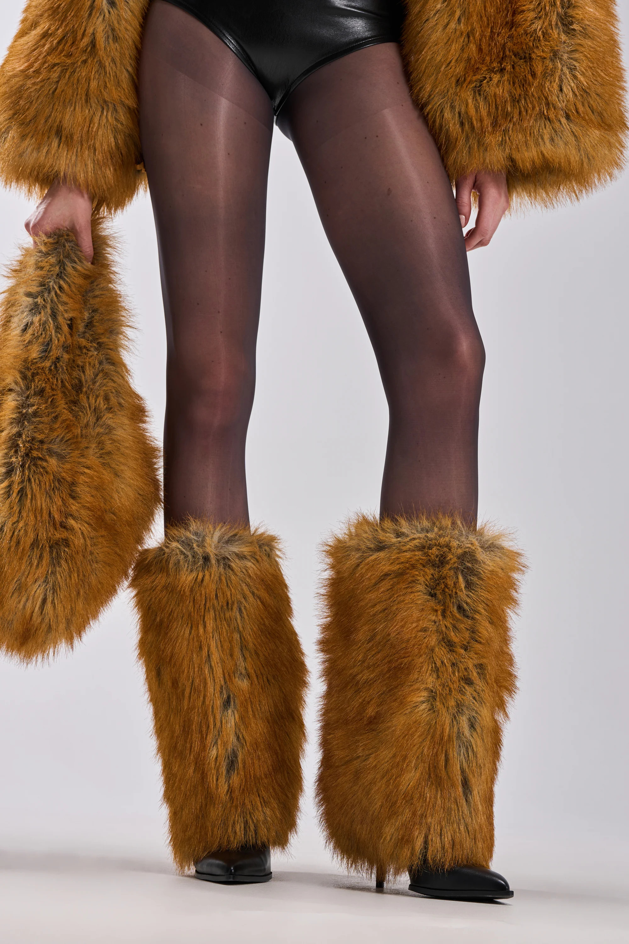 AZALEA WANG EKKEN RED FOX FUR STILETTO BOOT | AKIRA