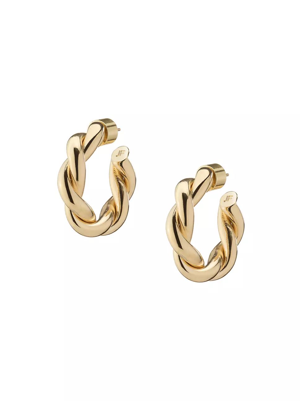 Double Twisted Lilly 10K-Gold-Plated Huggie Hoop Earrings | Saks Fifth Avenue (UK)