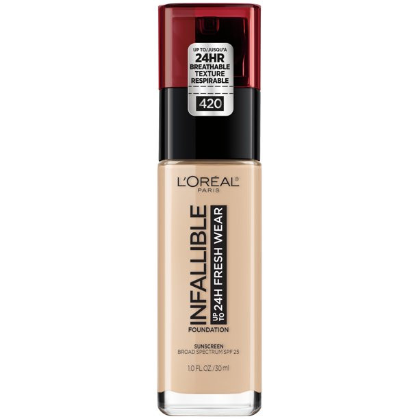 L'Oreal Paris Infallible 24 Hour Fresh Wear Foundation, Lightweight, True Beige, 1 fl. oz. - Walm... | Walmart (US)