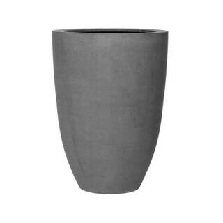 20.47 in W and 28.35 in. H Extra Large Round Grey Fiberstone Indoor Outdoor Ben Planter | The Home Depot