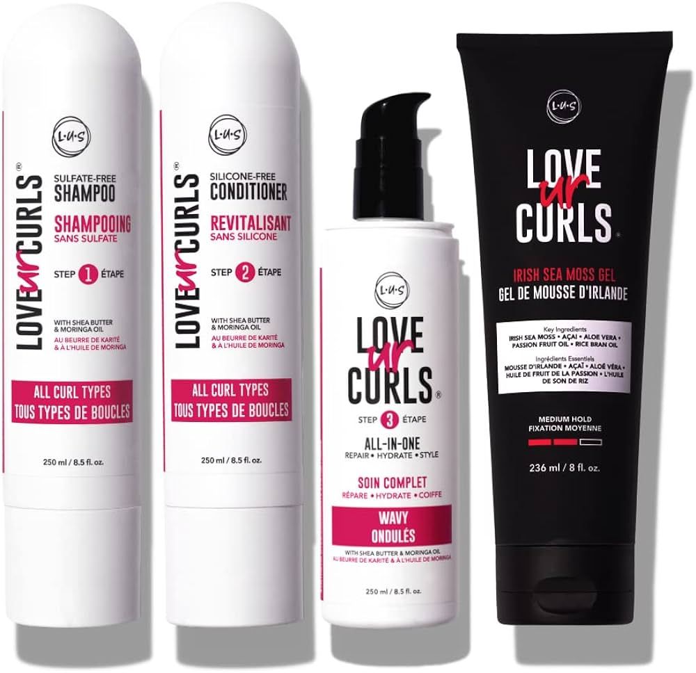 Love Ur Curls Ultra-Defining Curl Kit - Simplified Wavy Hair Routine - Hydrating & Repairing - Ve... | Amazon (US)