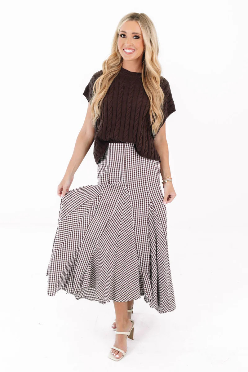 Western Ways Midi Skirt - Brown | The Impeccable Pig