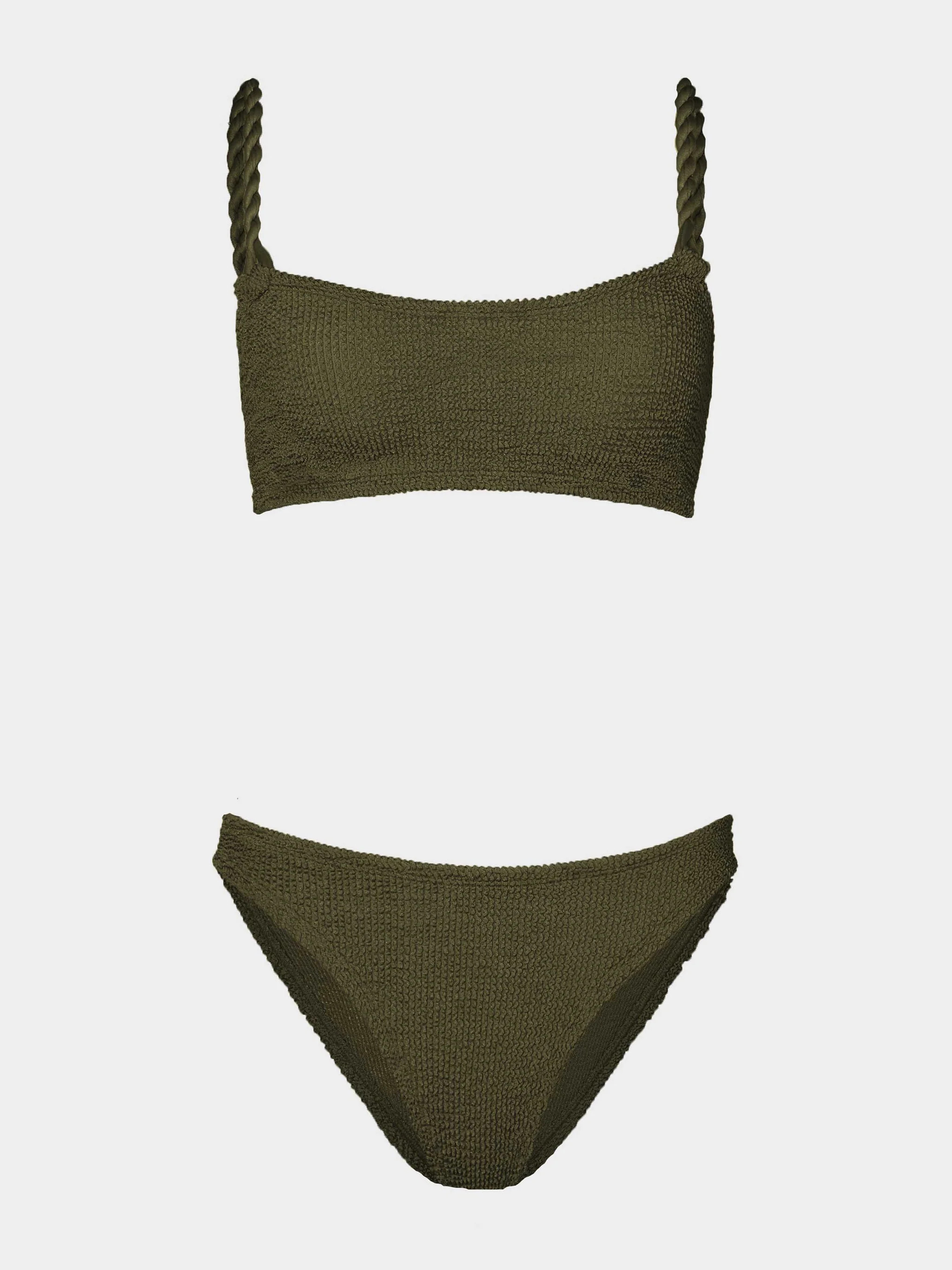 Phoebe Bikini - Metallic Khaki | HUNZA G