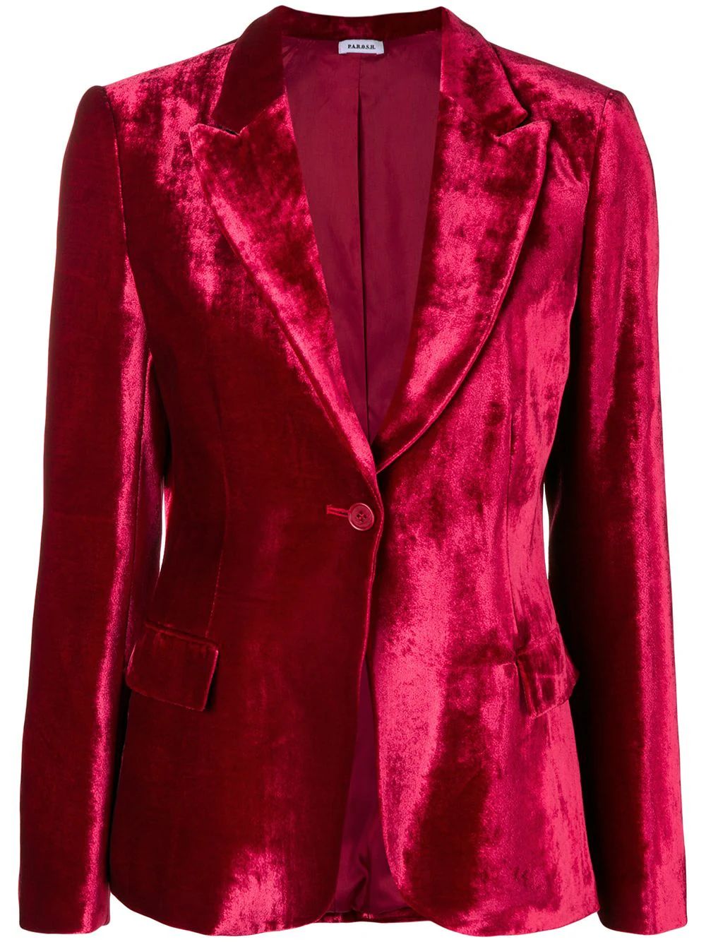P.A.R.O.S.H. Rocking velvet blazer - Red | FarFetch US