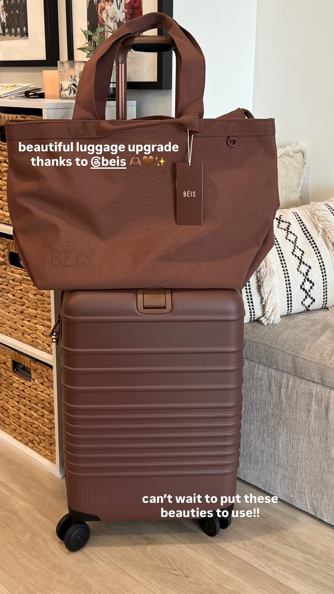 Luggage upgrade! Obsessed with this Béis travel tote + Carry-on roller in maple shade 🤎

#LTKTravel #LTKselfcare #LTKBeauty