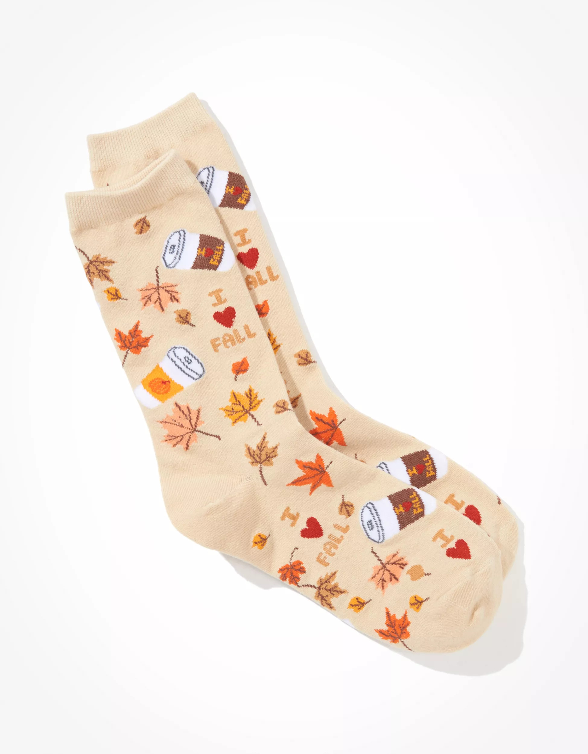 AE I Love Fall Crew Sock | American Eagle Outfitters (US & CA)