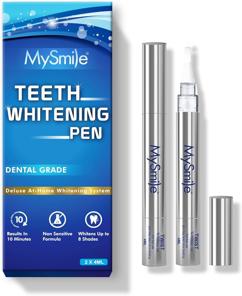 MySmile Non-Sensitive Teeth Whitening Pen Mint Gel Enamel Safety 8ML 30+ Treatments Fast Remove 2... | Amazon (US)