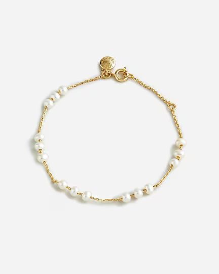 Freshwater pearl beaded adjustable bracelet | J. Crew US