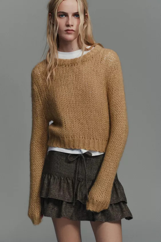 BRUSHED EFFECT KNIT JUMPER | Zara US