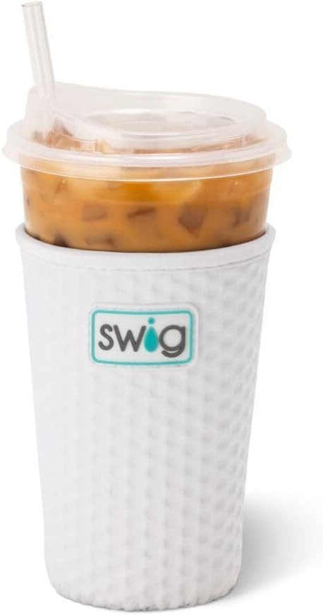 Swig Life Medium Iced Cup Coolie, Standard 22oz Iced Coffee Cup Insulator Sleeve with Handle, Neo... | Amazon (US)