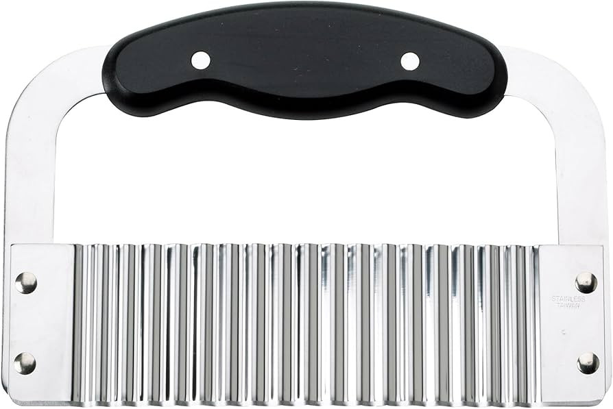 HIC Kitchen Crinkle-Cut Wave Slicer French Fry Vegetable Cutter, Stainless Steel Blade | Amazon (US)