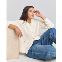 Simply Be Cream Crew Neck Cardigan | Simply Be (UK)