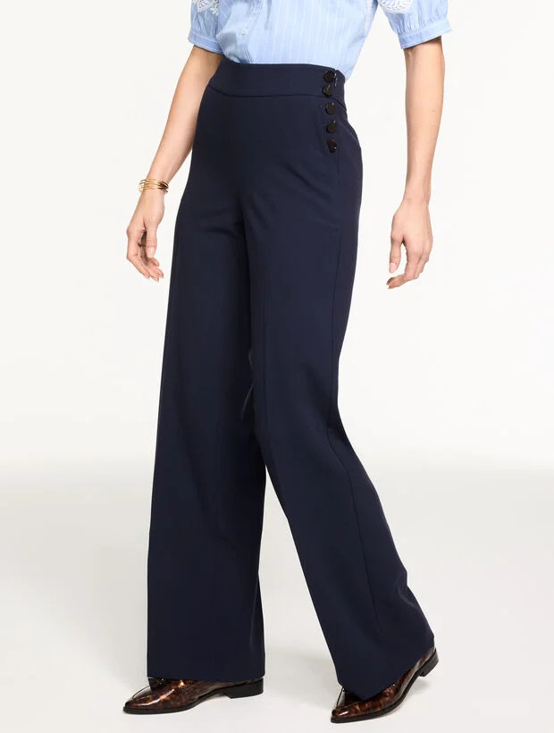 Talbots Greenwich Tailored Stretch Wide Leg Pants | Talbots