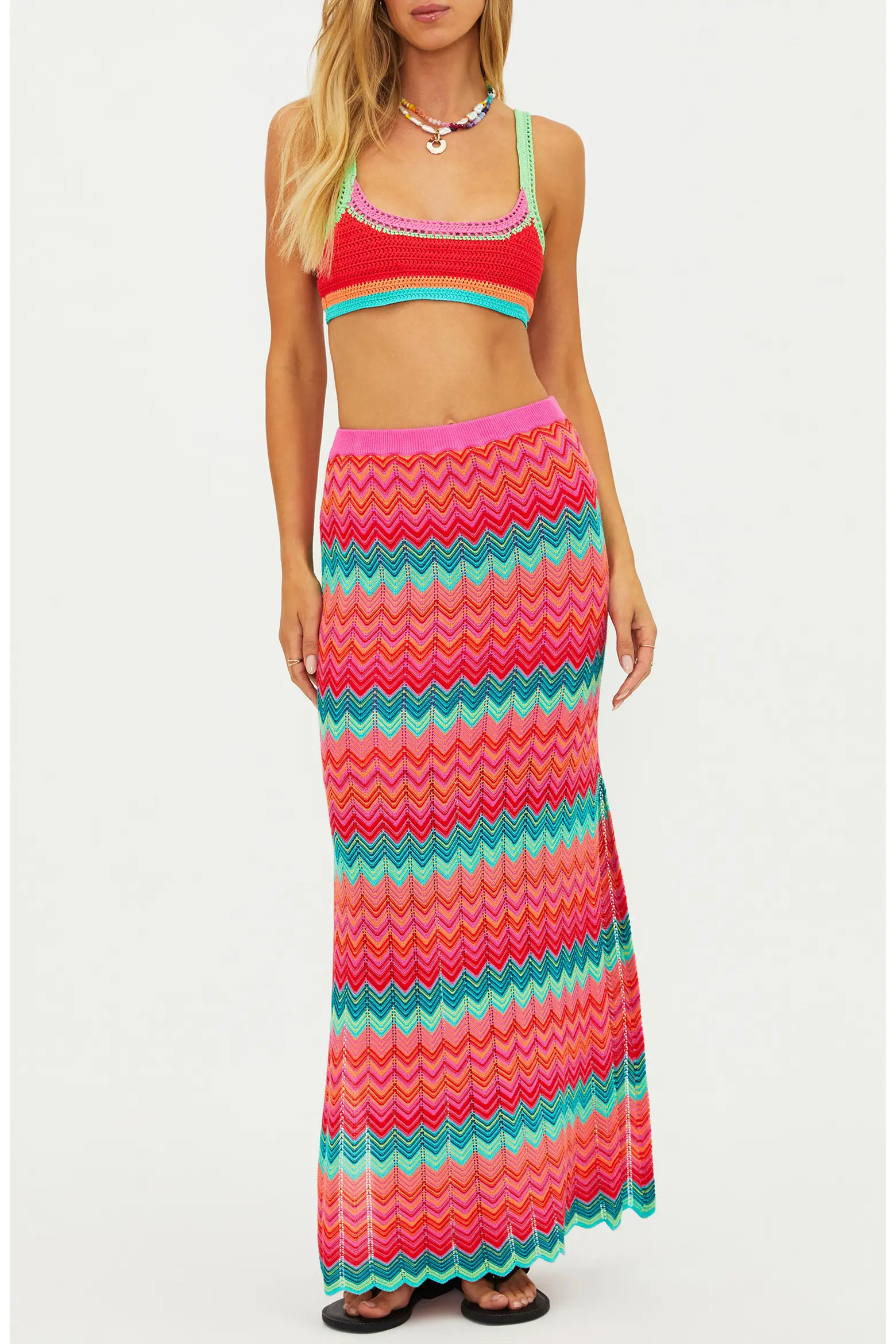 Ivana Stripe Open Knit Cover-Up Maxi Skirt (Women) | Nordstrom | Nordstrom