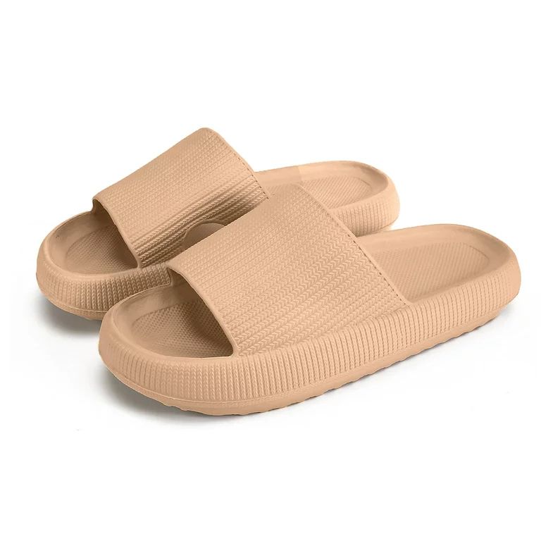 Shower Shoes Slides Sandals Women Men House Slippers, Size W 7-8, M 5.5-6.5, Beige 38-39 | Walmart (US)