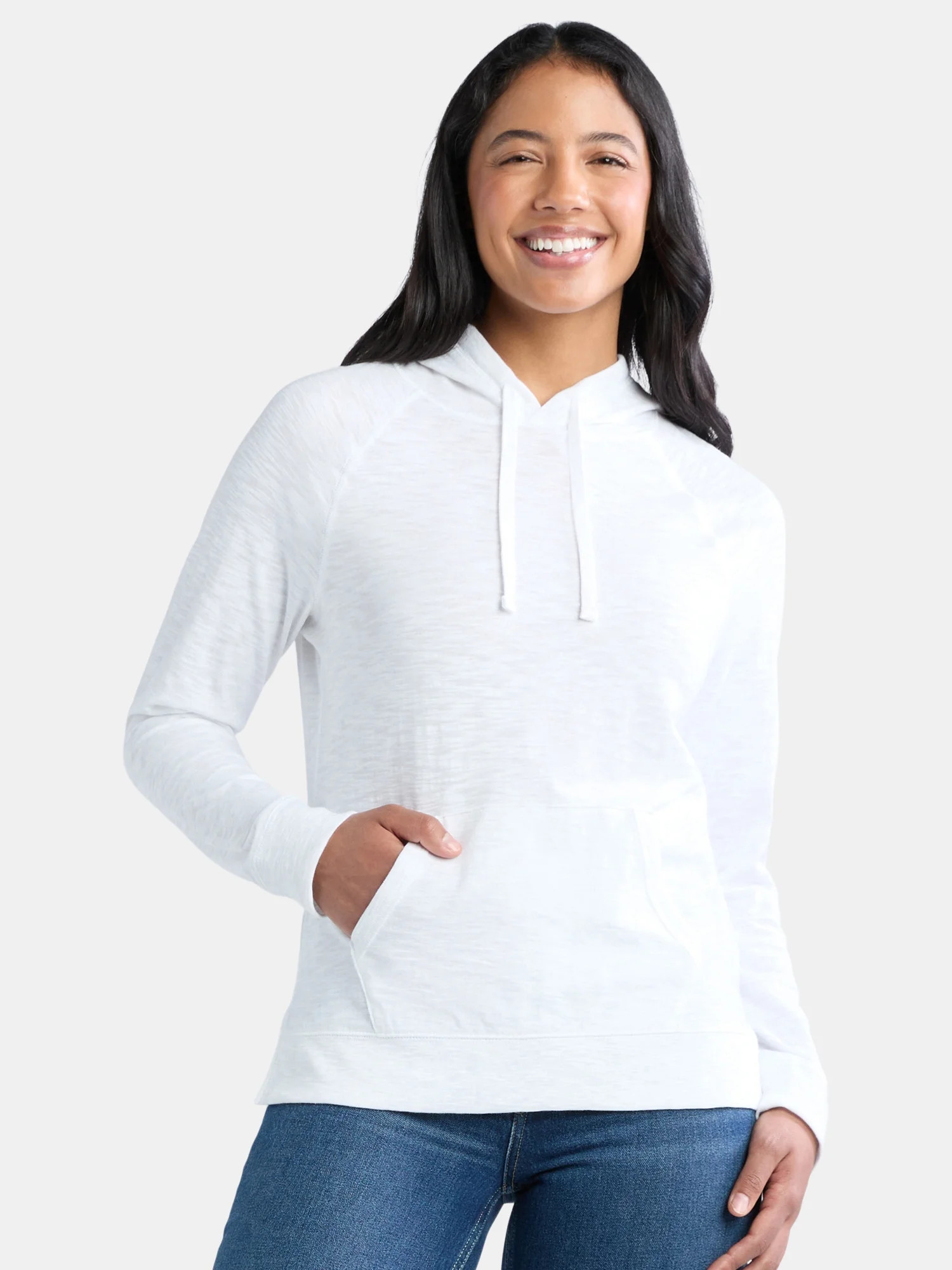 Time and Tru Women's Slub Jersey Hoodie, Sizes XS-XXXL | Walmart (US)