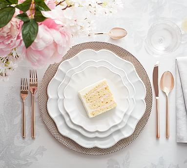 Monique Lhuillier Juliana Scalloped Appetizer Plate | Pottery Barn (US)