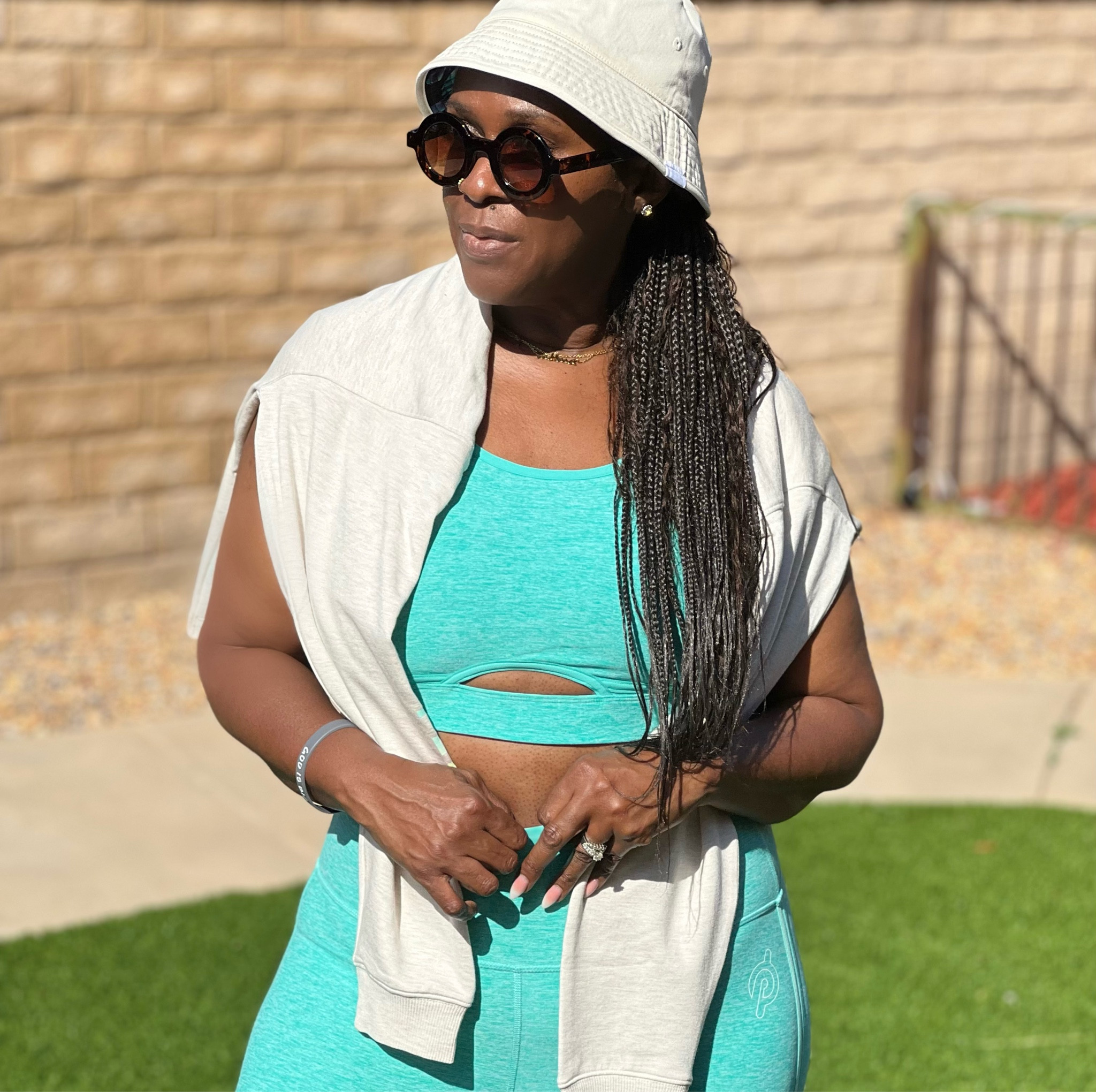 Showcasing Activewear @PelotonApparel #ad

You'll love this gorgeous stunning blue color, with mild compression that is soft and true to size: Drive and Recover Keyhole Bra (XL) & Drive and Recover High Rise Dolphin Hem Capri (L). Perfect for activewear period: biking, yoga, everyday!

Complete your activewear ensemble with the Reversible Bucket Hat (the one I was telling you about) and the Open Back Work it Out Long Sleeve which is great to wear over your sports bra.  It's soft, lightweight and perfect for summer!

#PelotonApparel
#onepeloton
#wearpeloton 

#LTKfit #LTKcurves #LTKFind