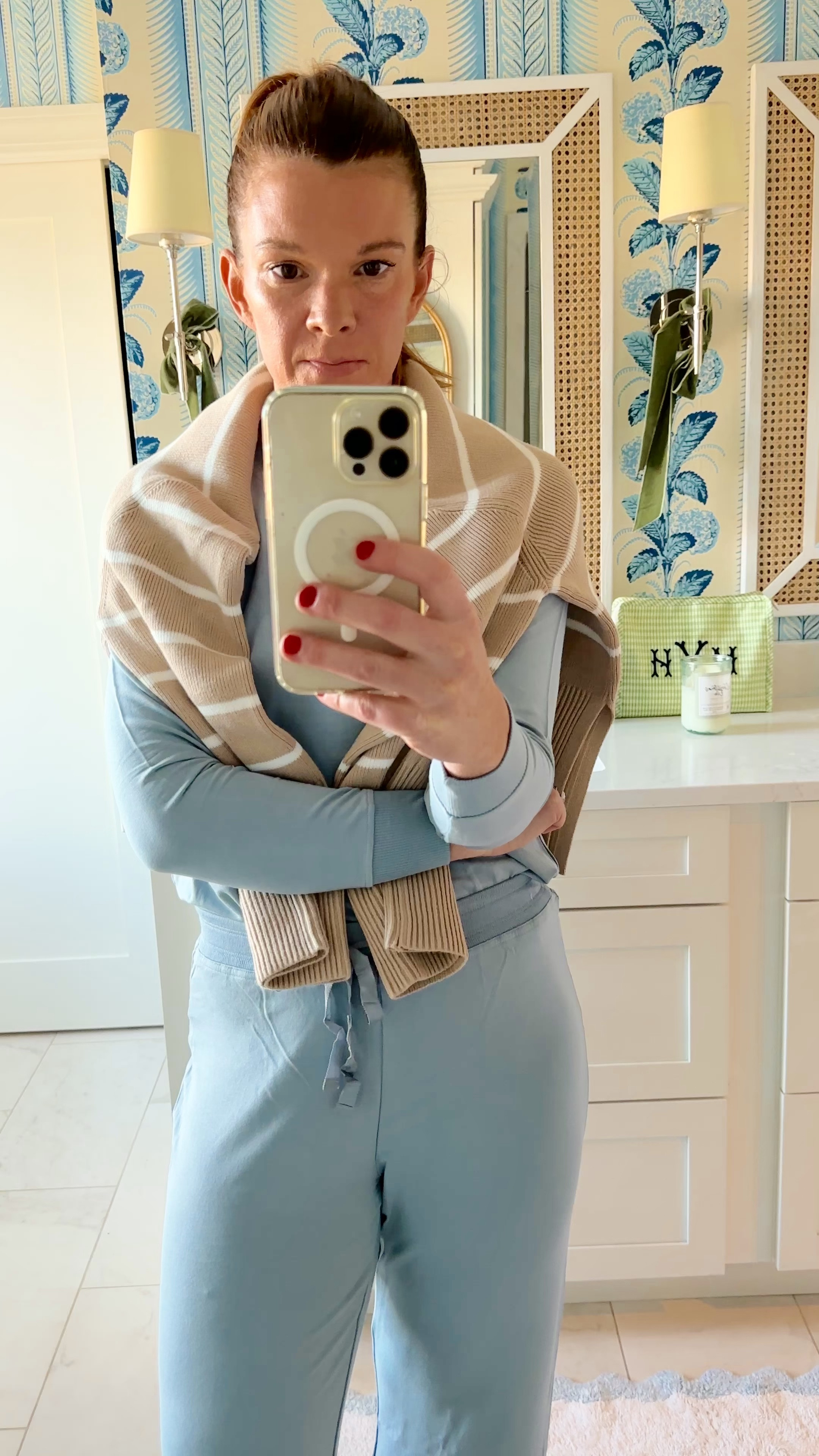 New color in the Lake relax set 💙✨ perfect travel outfit, work from home, or movies on the couch! True to size I’m wearing a small 

Pairs perfectly with this cotton sweater in ivory stripe! Fits oversized so size down! 

Also the perfect gift for mom, sister, mother in law!

It’s cozy season! Lake pajamas Pima cotton, relax set, cozy outfit 

#LTKstyletip #LTKSeasonal