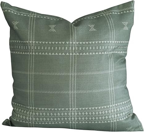 Block Print Pattern Floral Throw Pillow Covers for 2023 Winter, Christmas, and Spring Seasonal Ho... | Amazon (US)