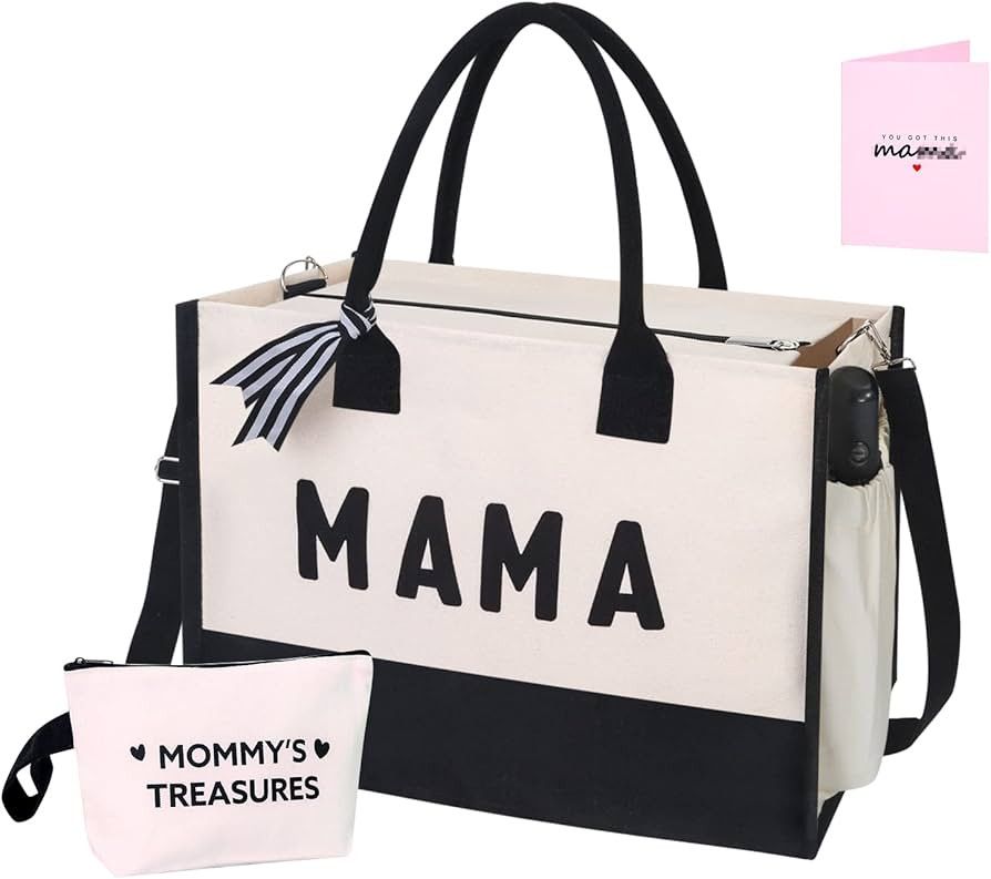 Extrogif MAMA Tote Bag Mothers Day Gifts for New Mom, Pregnant Women, Hospital Bag Essentials for... | Amazon (US)