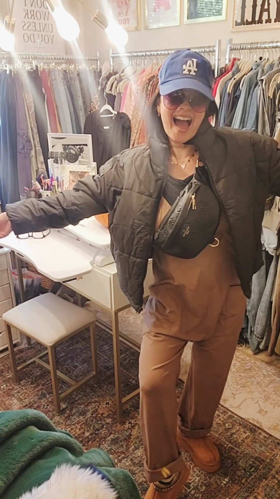 Cozy outfit that you can wear to a baseball game! 

#worldseries
#jumpsuit
#baseballcap
#falljacket
#winterjacket

#LTKSaleAlert #LTKStyleTip #LTKSeasonal