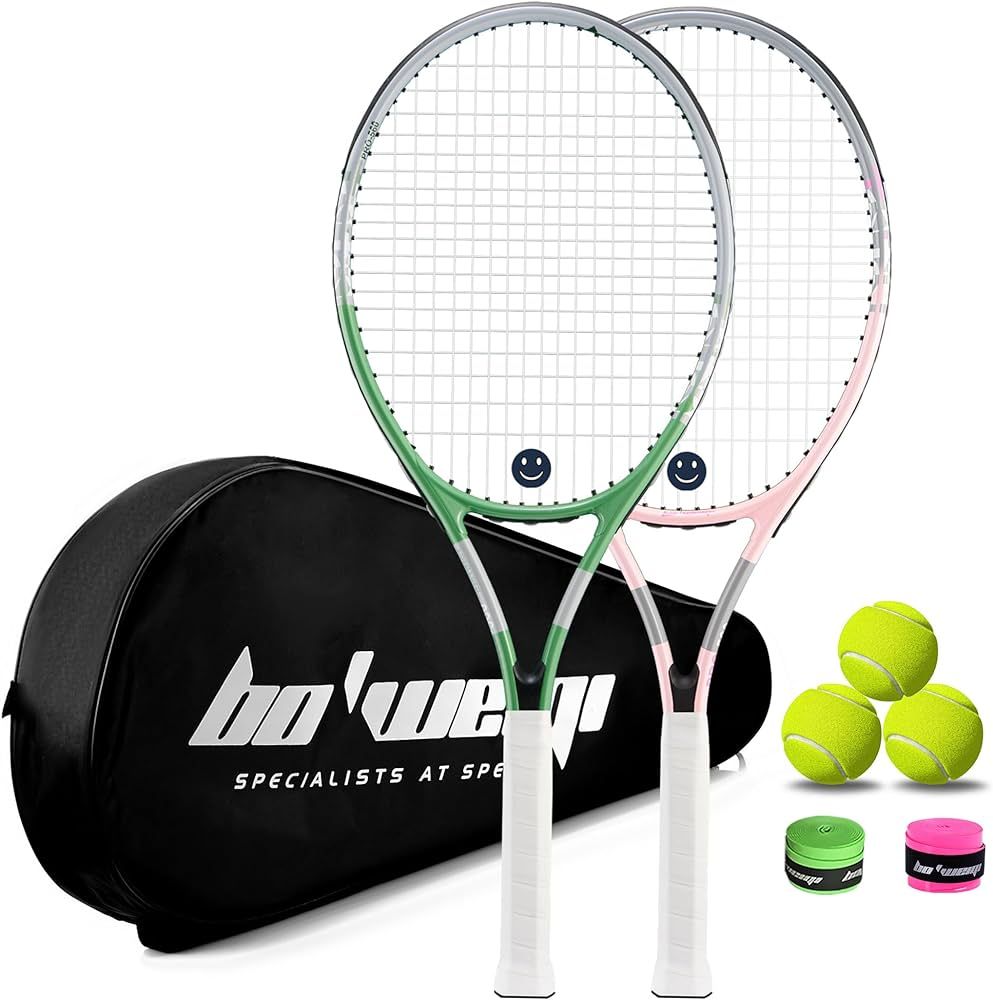 bo'weiqi 27" Recreational Tennis Racket Set 2 Players Lightweight Pre-Strung Tennis Racquets for ... | Amazon (US)