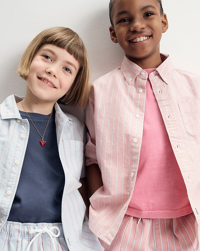 Kids' oxford shirt in stripe | J. Crew US