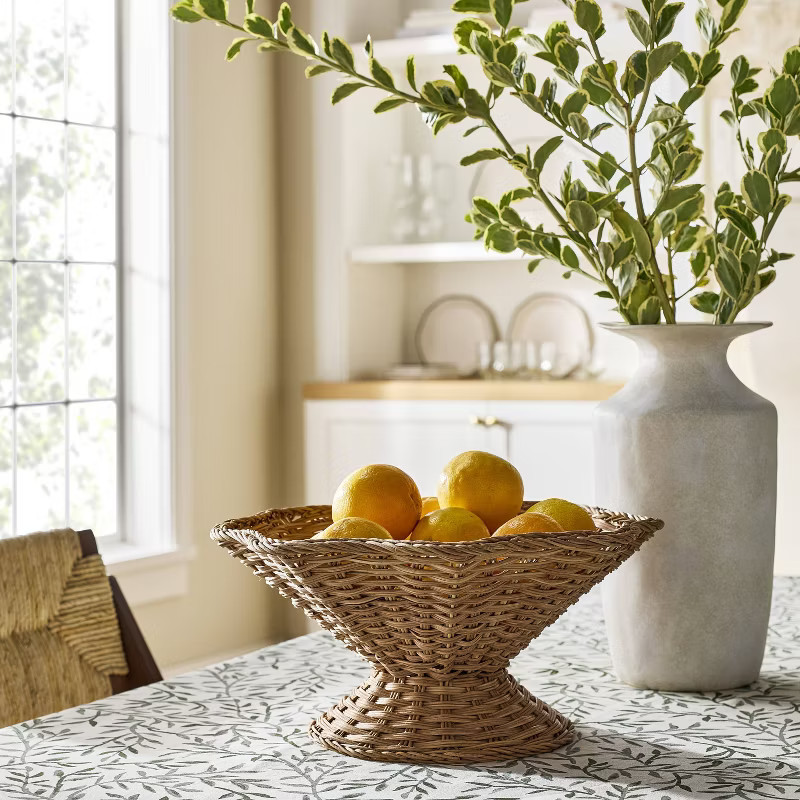 Woven bowl Wavy Rim with Pedestal Base - Threshold™ designed with Studio McGee | Target