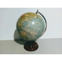 Large Vintage World Globe/Wooden Stand/70S Germany/Yugoslavia | Etsy (US)