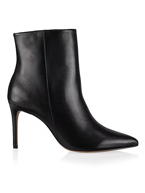 Schutz Mikki Leather Boots, Black Leather Booties, Leather Booties, Dress Booties, Heeled Booties | Saks Fifth Avenue