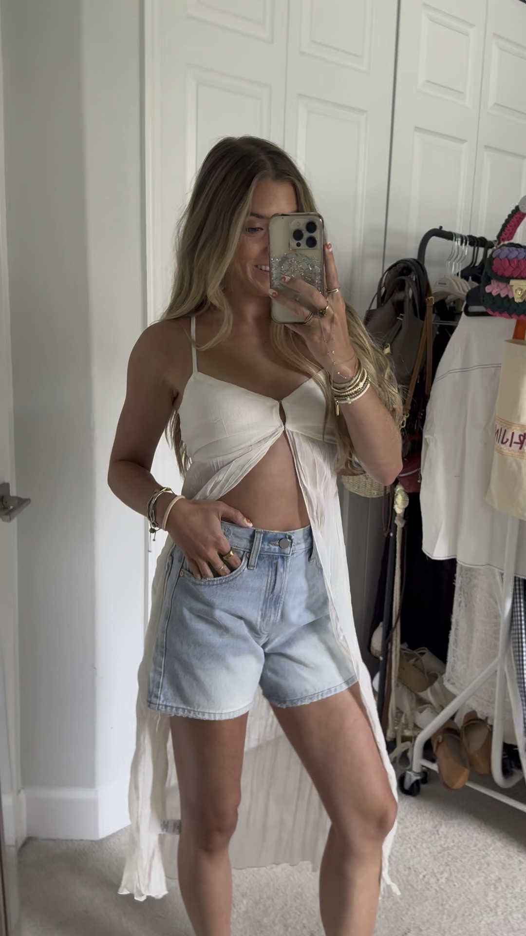 Shop 12th Tribe in size xs Mischa Ivory Longline Cami Top & size xs Nico Light Wash Denim Shorts. My code is SLOANEV10.

#LTKStyleTip #LTKFindsUnder100 #LTKSaleAlert