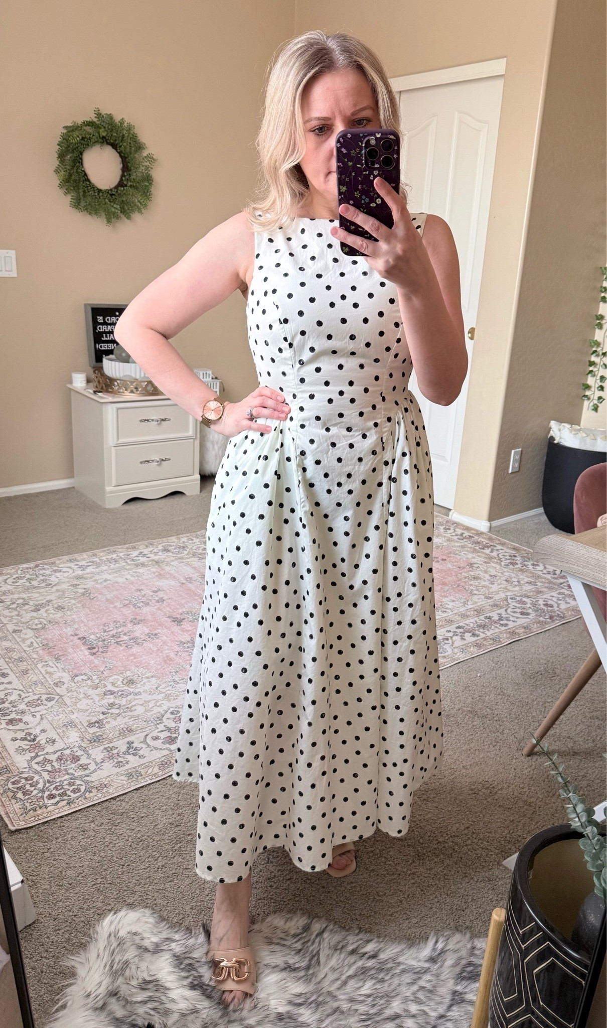 Cute polka dot dress from Target. Fits tts.

#LTKSeasonal #LTKOver40 #LTKPetite

#LTKootd