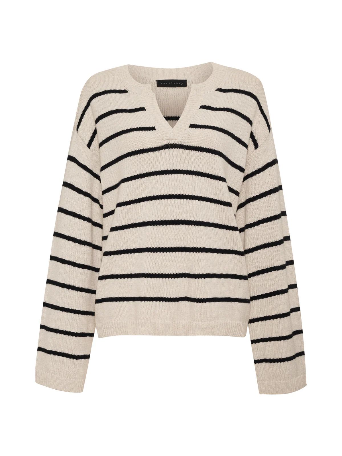Chill Vibes Sweater Chalk Black Stripe | Sanctuary Clothing