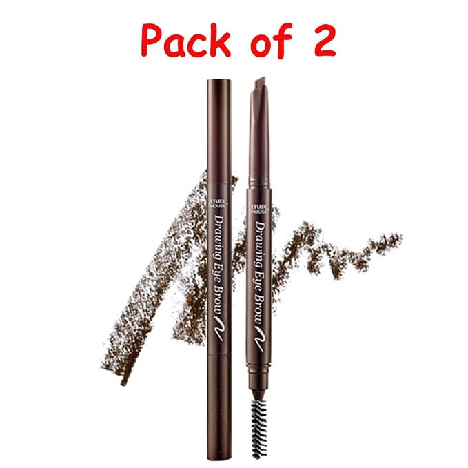Etude House Drawing Eye Brow / #3 Brown [Pack of Two] with Eyebrow Razor | Amazon (US)