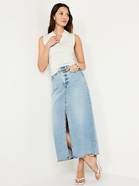 Rib-Knit Crop Polo Sweater | Old Navy (US)