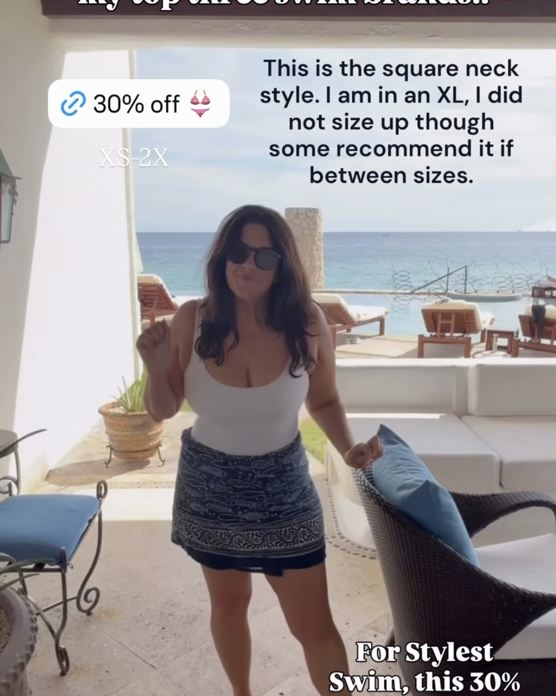 STYLEST Swim 30% off sale; this is the square neck swimsuit in size XL. It ran true to size for me, but some reviewers recommend sizing up if you’re between sizes.

#LTKSwim #LTKSaleAlert