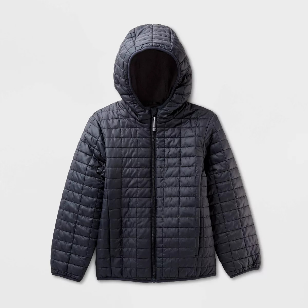 Kids' Hooded Puffer Jacket - Cat & Jack™ Black M | Target