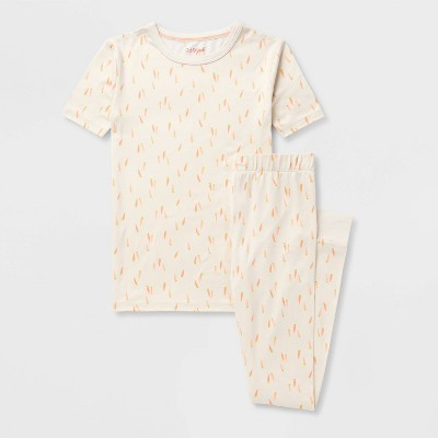 Kids' 2pc Easter Carrots Tight Fit Pajama Set - Cat & Jack™ Cream 10 | Target