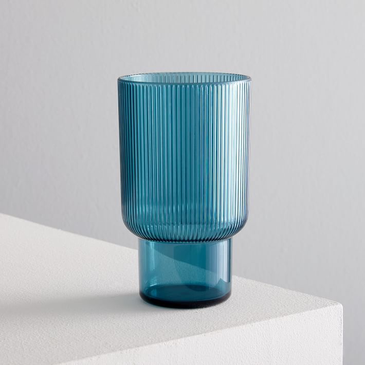 Fluted Acrylic Tall Drinking Glass Sets | West Elm (US)