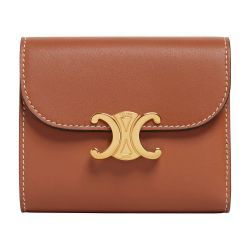 Small Flap Wallet in Shiny Smooth Lambskin - CELINE | 24S US